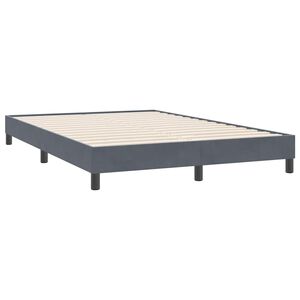 vidaXL Bedframe zonder matras 140x220 cm fluweel donkergrijs