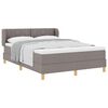 vidaXL Boxspringbed met matras met hoofdeinde Taupe 140 x 200 cm Stof