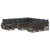 vidaXL Tuinbankenset 13 st Grijs poly rattan