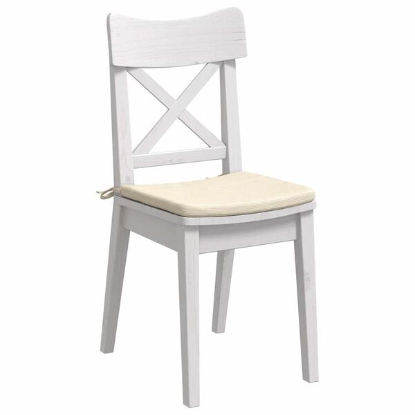 vidaXL Zitkussens 4 pcs Crème 40 x 40 x 3 cm Katoen Stof