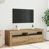 vidaXL Tv-meubel met LED 120x35x40 cm bewerkt hout artisanaal eiken