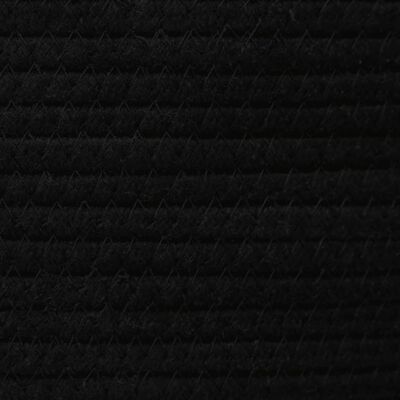 vidaXL Opbergmand met deksel Ø 40x35 cm katoen wit en zwart