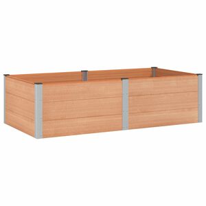 vidaXL Verhoogde plantenbak Bruin 200 x 100 x 54 cm WPC en Aluminium