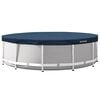 INTEX Zwembadcover INTEX &Oslash;366 x 20 cm Rond PVC Donkerblauw en grijs