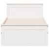 vidaXL Bedframe met hoofdbord zonder matras grenenhout wit 90x190 cm