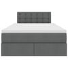 vidaXL Opbergbed met LED met matras Donkergrijs 120 x 190 cm Stof