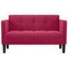 vidaXL Loveseat bank wijnrood 111 cm fluweel