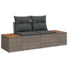 vidaXL Tuin Sofa Set met opslag 5 pcs Grijs Poly riet