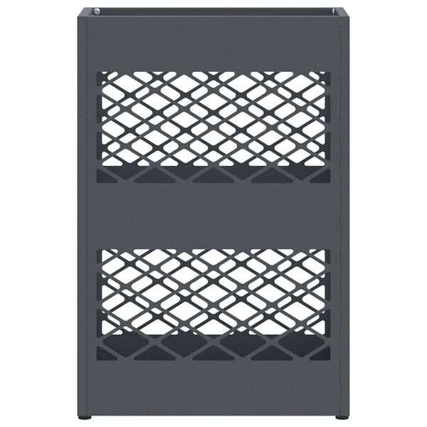 vidaXL Paraplu Standaard met opslag Antraciet 28 x 12 x 41 cm Staal