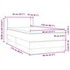 vidaXL Boxspring met matras fluweel zwart 80x210 cm