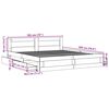 vidaXL Bedframe met hoofdeinde zonder matras 180x200 cm wit