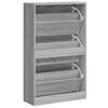 vidaXL Schoenenkast 63x24x103 cm bewerkt hout grijs sonoma