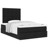 vidaXL Ottoman bed met matras 120x200cm stof zwart