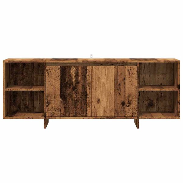 vidaXL Tv-meubel 130x35x50 cm bewerkt hout oud houtkleurig