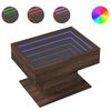 vidaXL Salontafel met LED 70x50x45 cm bewerkt hout bruin eikenkleurig
