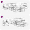 vidaXL Buiten bankenset met kussen 9 pcs Natuurlijk en Cr&egrave;me