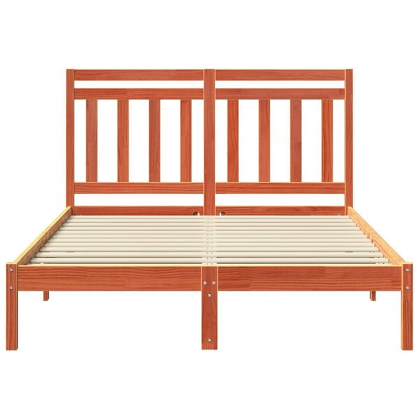 vidaXL Bedframe Wasbruin 205,5 x 165,5 x 100 cm Massief Vurenhout