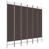 vidaXL Kamerscherm met 6 panelen 300x220 cm stof bruin