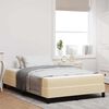vidaXL Boxspringbed met matras Cr&egrave;me 140 x 190 cm Stof