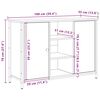 vidaXL Dressoir Oudhout 100 x 35 x 70 cm