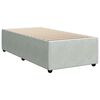 vidaXL Boxspring met matras fluweel lichtgrijs 80x200 cm