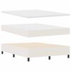 vidaXL Boxspringbed Crème en Wit 140 x 200 cm Katoen Stof