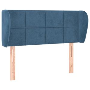 vidaXL Hoofdbord met randen 83x23x78/88 cm fluweel donkerblauw