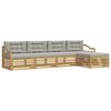 vidaXL Buiten bankenset 5 st Wit en Lichtgrijs Polyester