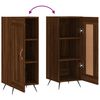 vidaXL Dressoir 34,5x34x90 cm bewerkt hout bruin eikenkleur