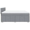 vidaXL Boxspring met matras stof lichtgrijs 180x200 cm