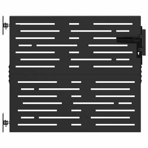 vidaXL Tuinpoort met slot Zwart 85 x 100 cm Poedergecoat staal