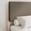 vidaXL Bedframe met Gevoerd Hoofdgedeelte Taupe 135 x 190 cm