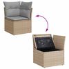 vidaXL Tuin Sofa Set met kussen 8 pcs Beige 55 x 62 x 69 cm Poly riet
