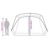 vidaXL Tent met LED 10-persoons snelontgrendeling lichtgroen