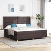 vidaXL Boxspringbed met matras met hoofdeinde Bruin 200 x 200 cm Stof