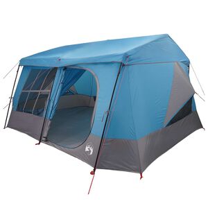 vidaXL Gezinstent met regenzeil waterdicht 9-persoons Blauw