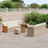 vidaXL Tuinbankenset met kussen 11 pcs Beige en Cr&egrave;me