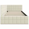 vidaXL Hoekbedframe met hoofdeinde Crème 90 cm x 200 cm Fluweel