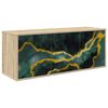 vidaXL Wandgemonteerd tv-meubel WIJHE 102 x 33 x 40 cm Sonoma Eiken