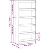 vidaXL Boekenkast Wasbruin 80 x 30 x 167,5 cm Massief grenenhout