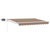 vidaXL Handbediende luifel met LED's Taupe 100% Polyester en Aluminium