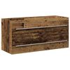 vidaXL Badkamertenk te kast met lade 2 pcs Oud Hout 100 x 38,5 x 48 cm