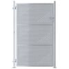 vidaXL Tuinpoort 85 x 120 cm Roestvrij staal zilver Vergrendelbaar