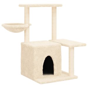 vidaXL Kattenmeubel met sisal krabpalen 83 cm crèmekleurig