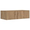 vidaXL Wandbureau Artisan Eiken 100 x 45 x 30 cm Bewerkt hout