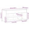 vidaXL Schoenenbank 102x30,5x45 cm bewerkt hout sonoma eikenkleurig