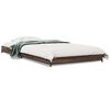 vidaXL Bedframe bewerkt hout en metaal bruin eikenkleurig 75x190 cm