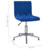 vidaXL Eetkamerstoelen draaibaar 2 st fluweel blauw
