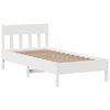 vidaXL Bedframe zonder matras massief grenenhout wit 90x190 cm