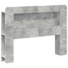 vidaXL Hoofdbordkast met opslag Betongrijs Geconstrueerd hout